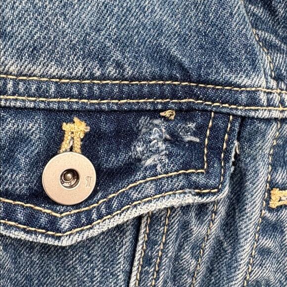 Anthropologie Pilcro Women’s Oversized Denim Jean Trucker Jacket Size XS - Picture 7 of 16